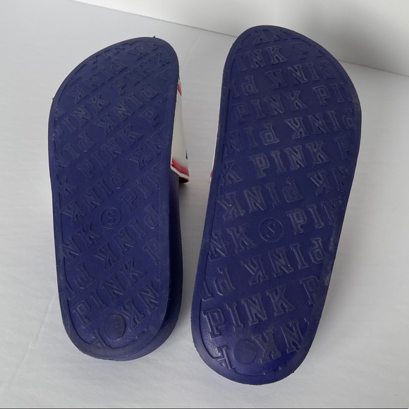 PINK Victoria Secret slip on blue rubber sandals - Picture 4 of 5